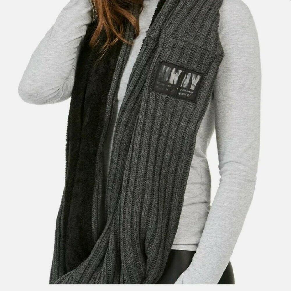 DKNY Fleece-Lined Knit Infinity Scarf Great Gift